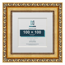 Louis Range Gold Picture, Photo & Poster Frame with White Mount - 15x15cm Frame for 10x10cm Photo, Gold