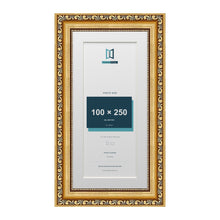 Louis Range Gold Picture, Photo & Poster Frame with White Mount - 30x15cm Frame for 25x10cm Photo, Gold