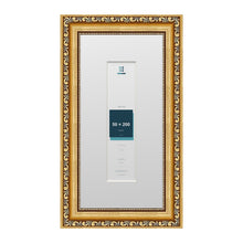 Louis Range Gold Picture, Photo & Poster Frame with White Mount - 30x15cm Frame for 20x5cm Photo, Gold
