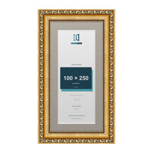 Louis Range Gold Picture, Photo & Poster Frame with Dawn Grey Mount - 30x15cm Frame for 25x10cm Photo, Gold