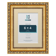 Louis Range Gold Picture, Photo & Poster Frame with Ivory Mount - 8x6" Frame for 6x4" Photo, Gold