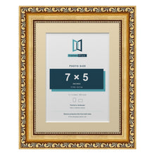 Louis Range Gold Picture, Photo & Poster Frame with Ivory Mount - 9x7" Frame for 7x5" Photo, Gold