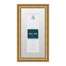 Louis Range Gold Picture, Photo & Poster Frame with White Mount - 40x20cm Frame for 30x10cm Photo, Gold