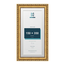 Louis Range Gold Picture, Photo & Poster Frame with White Mount - 40x20cm Frame for 35x15cm Photo, Gold