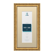 Louis Range Gold Picture, Photo & Poster Frame with Ivory Mount - 40x20cm Frame for 30x10cm Photo, Gold