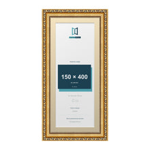 Louis Range Gold Picture, Photo & Poster Frame with Ivory Mount - 45x20cm Frame for 40x15cm Photo, Gold