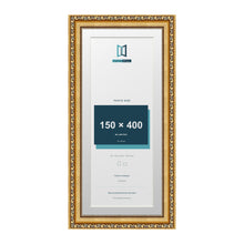 Louis Range Gold Picture, Photo & Poster Frame with White Mount - 45x20cm Frame for 40x15cm Photo, Gold