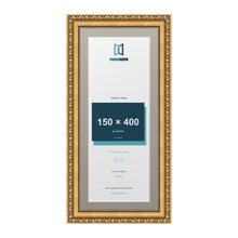 Louis Range Gold Picture, Photo & Poster Frame with Dawn Grey Mount - 45x20cm Frame for 40x15cm Photo, Gold