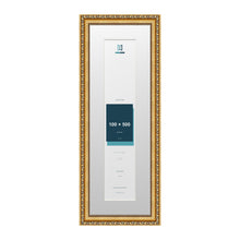 Louis Range Gold Picture, Photo & Poster Frame with White Mount - 60x20cm Frame for 50x10cm Photo, Gold