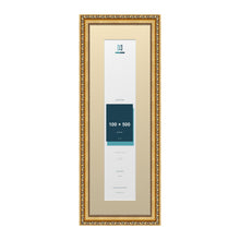 Louis Range Gold Picture, Photo & Poster Frame with Ivory Mount - 60x20cm Frame for 50x10cm Photo, Gold