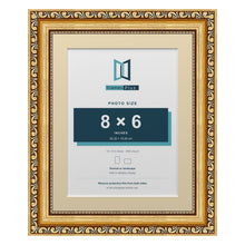 Louis Range Gold Picture, Photo & Poster Frame with Ivory Mount - 10x8" Frame for 8x6" Photo, Gold