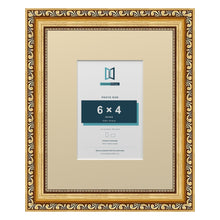 Louis Range Gold Picture, Photo & Poster Frame with Ivory Mount - 10x8" Frame for 6x4" Photo, Gold