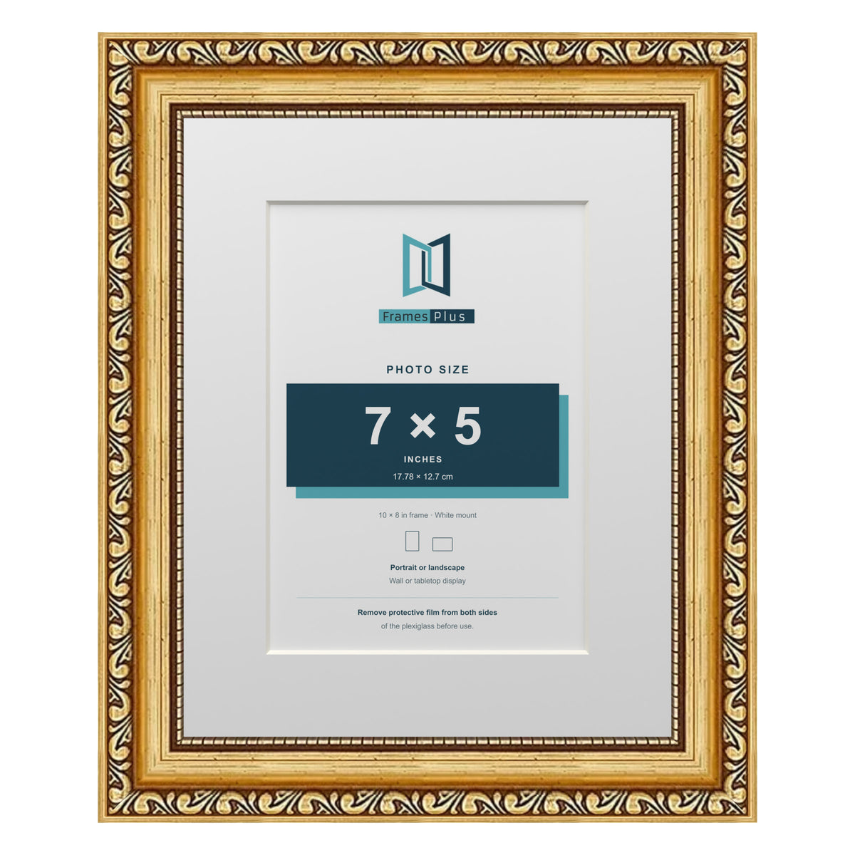 Louis Range Gold Picture, Photo & Poster Frame with White Mount