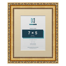 Louis Range Gold Picture, Photo & Poster Frame with Ivory Mount - 10x8" Frame for 7x5" Photo, Gold