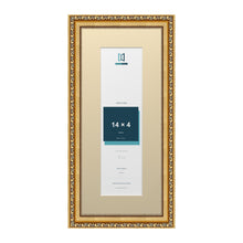 Louis Range Gold Picture, Photo & Poster Frame with Ivory Mount - 18x8" Frame for 14x4" Photo, Gold