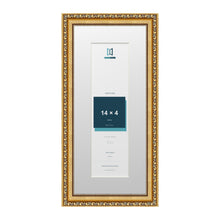 Louis Range Gold Picture, Photo & Poster Frame with White Mount - 18x8" Frame for 14x4" Photo, Gold
