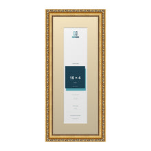 Louis Range Gold Picture, Photo & Poster Frame with Ivory Mount - 20x8" Frame for 16x4" Photo, Gold