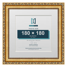 Louis Range Gold Picture, Photo & Poster Frame with White Mount - 25x25cm Frame for 18x18cm Photo, Gold