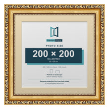 Louis Range Gold Picture, Photo & Poster Frame with Ivory Mount - 25x25cm Frame for 20x20cm Photo, Gold