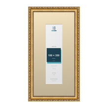 Louis Range Gold Picture, Photo & Poster Frame with Ivory Mount - 50x25cm Frame for 35x10cm Photo, Gold