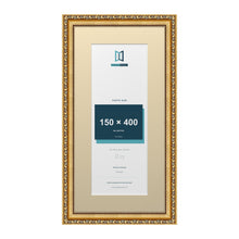 Louis Range Gold Picture, Photo & Poster Frame with Ivory Mount - 50x25cm Frame for 40x15cm Photo, Gold