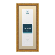 Louis Range Gold Picture, Photo & Poster Frame with Ivory Mount - 60x25cm Frame for 50x15cm Photo, Gold