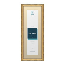 Louis Range Gold Picture, Photo & Poster Frame with Ivory Mount - 70x25cm Frame for 60x15cm Photo, Gold