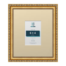 Louis Range Gold Picture, Photo & Poster Frame with Ivory Mount - 12x10" Frame for 6x4" Photo, Gold