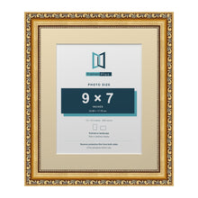 Louis Range Gold Picture, Photo & Poster Frame with Ivory Mount - 12x10" Frame for 9x7" Photo, Gold