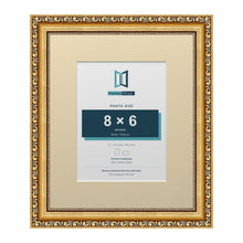 Louis Range Gold Picture, Photo & Poster Frame with Ivory Mount - 12x10" Frame for 8x6" Photo, Gold