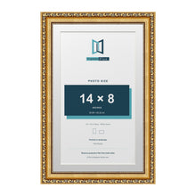 Louis Range Gold Picture, Photo & Poster Frame with White Mount - 16x10" Frame for 14x8" Photo, Gold