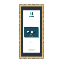 Louis Range Gold Picture, Photo & Poster Frame with Pacific Blue Mount - 24x10" Frame for 20x8" Photo, Gold