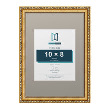 Louis Range Gold Picture, Photo & Poster Frame with Dawn Grey Mount - A3 Frame for 10x8" Photo, Gold