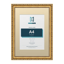 Louis Range Gold Picture, Photo & Poster Frame with Ivory Mount - A3 Frame for A4 Photo, Gold