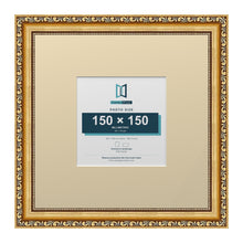 Louis Range Gold Picture, Photo & Poster Frame with Ivory Mount - 30x30cm Frame for 15x15cm Photo, Gold