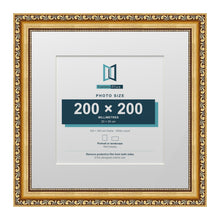 Louis Range Gold Picture, Photo & Poster Frame with White Mount - 30x30cm Frame for 20x20cm Photo, Gold
