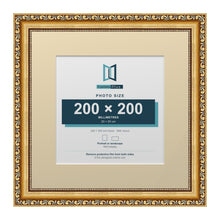 Louis Range Gold Picture, Photo & Poster Frame with Ivory Mount - 30x30cm Frame for 20x20cm Photo, Gold