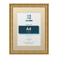 Louis Range Gold Picture, Photo & Poster Frame with Ivory Mount - 40x30cm Frame for A4 Photo, Gold