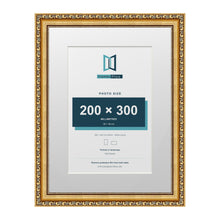 Louis Range Gold Picture, Photo & Poster Frame with White Mount - 40x30cm Frame for 30x20cm Photo, Gold