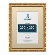 Louis Range Gold Picture, Photo & Poster Frame with Ivory Mount - 40x30cm Frame for 30x20cm Photo, Gold