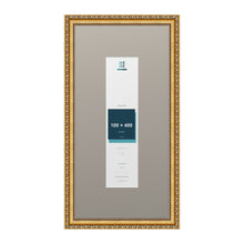 Louis Range Gold Picture, Photo & Poster Frame with Dawn Grey Mount - 60x30cm Frame for 40x10cm Photo, Gold