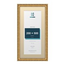 Louis Range Gold Picture, Photo & Poster Frame with Ivory Mount - 60x30cm Frame for 50x20cm Photo, Gold