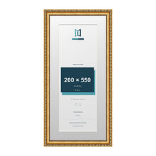 Louis Range Gold Picture, Photo & Poster Frame with White Mount - 65x30cm Frame for 55x20cm Photo, Gold