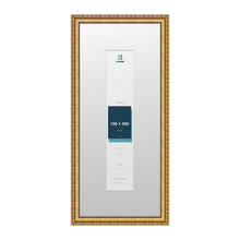 Louis Range Gold Picture, Photo & Poster Frame with White Mount - 70x30cm Frame for 50x10cm Photo, Gold