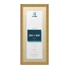 Louis Range Gold Picture, Photo & Poster Frame with Ivory Mount - 70x30cm Frame for 60x20cm Photo, Gold