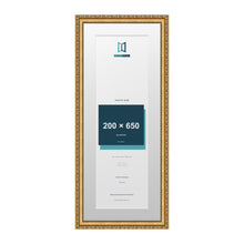 Louis Range Gold Picture, Photo & Poster Frame with White Mount - 75x30cm Frame for 65x20cm Photo, Gold