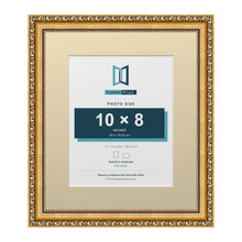 Louis Range Gold Picture, Photo & Poster Frame with Ivory Mount - 14x12" Frame for 10x8" Photo, Gold