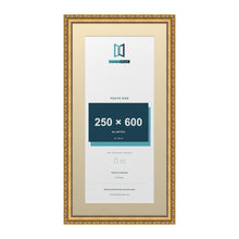 Louis Range Gold Picture, Photo & Poster Frame with Ivory Mount - 70x35cm Frame for 60x25cm Photo, Gold