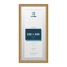 Louis Range Gold Picture, Photo & Poster Frame with White Mount - 75x35cm Frame for 65x25cm Photo, Gold