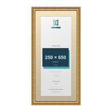 Louis Range Gold Picture, Photo & Poster Frame with Ivory Mount - 75x35cm Frame for 65x25cm Photo, Gold